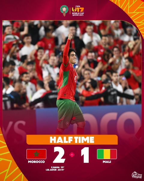 CDM U17 / Maroc-Mali : Les Lionceaux mènent à la pause