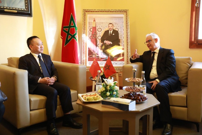 Congrès mondial de l’eau : Nizar Baraka s'entretient avec son homologue chinois