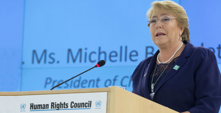 Michelle Bachelet, Haut-Commissaire des Nations Unies aux droits de l'Homme.