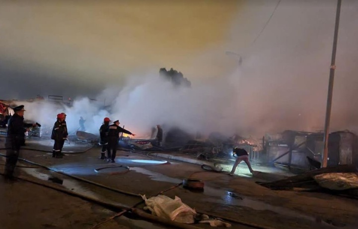 Inzegan : un incendie ravage dix magasins dans deux souk