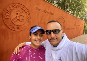 Aya avec son coach Ait Barhouch.