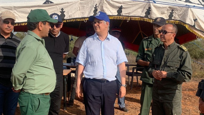 Feux de forêt : Nizar Baraka en visite de terrain à Larache (photos)