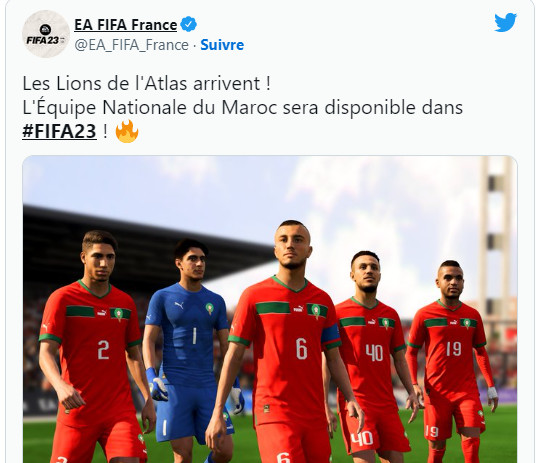 Jeu FIFA 2023 : Les Lions de l’Atlas arrivent!