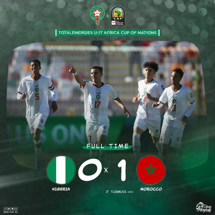 CAN U17/ Maroc-Nigeria : Les Lionceaux vainqueurs et qualifiés