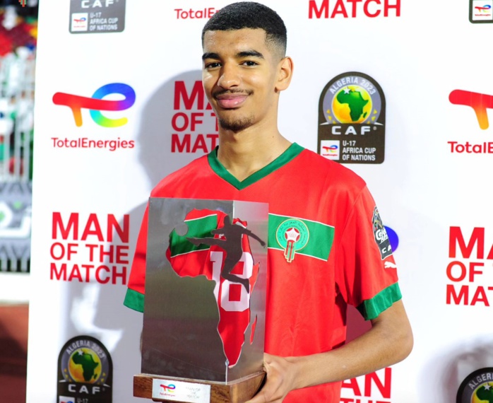 CAN U17 / Maroc-Algérie : Zakaria Ouazane meilleur joueur du match