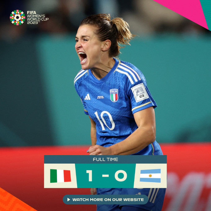 Mondial féminine 2023 : L'Italie surprend l’Argentine