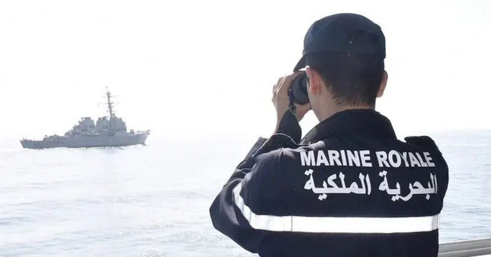 Dakhla: Deux Garde-côtes et un Patrouilleur de Haute Mer de la Marine Royale portent assistance à 124 émigrés subsahariens
