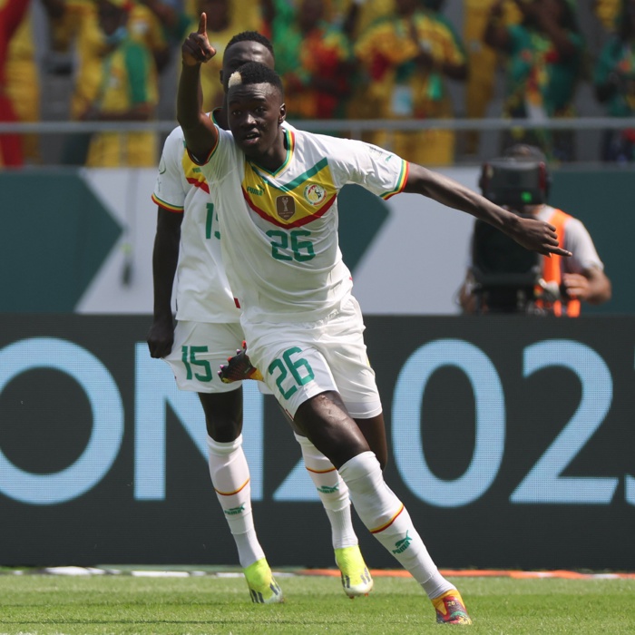 Lamine Camara auteur d'un doublé faceà la Gambie sera l'une des révélations  de la CAN qu'il faudra suivre de prés