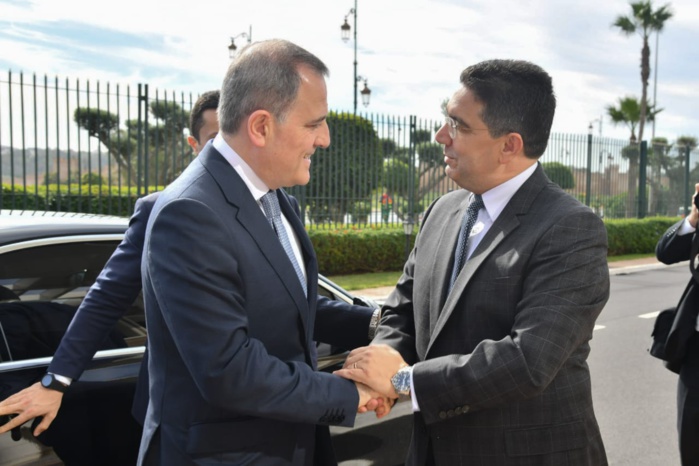 Nasser Bourita et le ministre azerbaïdjanais  des Affaires étrangères Dmytro Kuleba. Ph. Archives