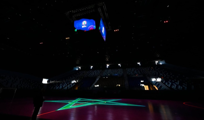 CAN Futsal Rabat 2024: M. Motsepe et M. Lekjaa en visite à la Salle du Complexe Sportif Prince Moulay Abdellah.