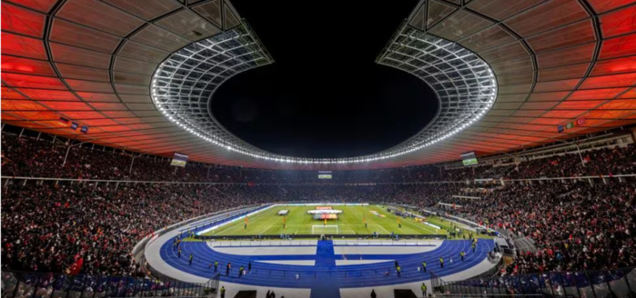 Une vue du Stade olympique de Berlin qui accueillera la finale .