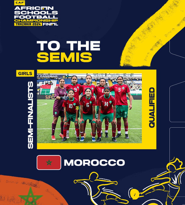 CAF/ 2e Championnat continental de foot scolaire:  Demi-finale féminine Maroc-Ouganda cet après midi