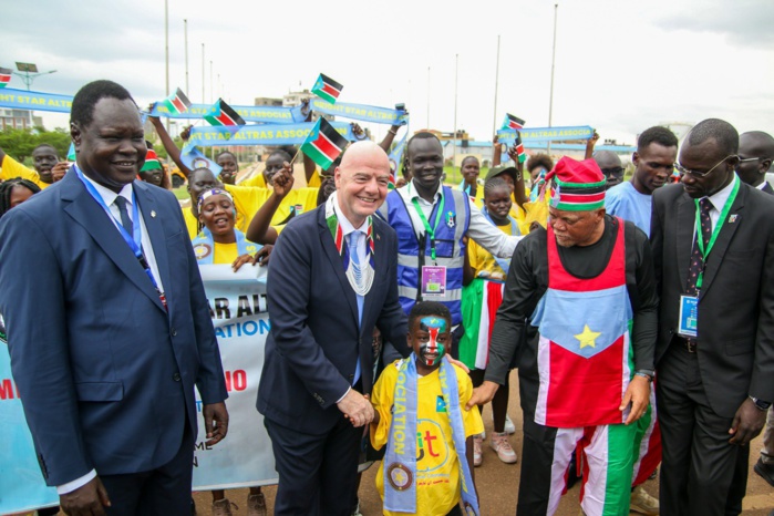 Arrivée du président de la FIFA à Juba pour assister au derby soudanais