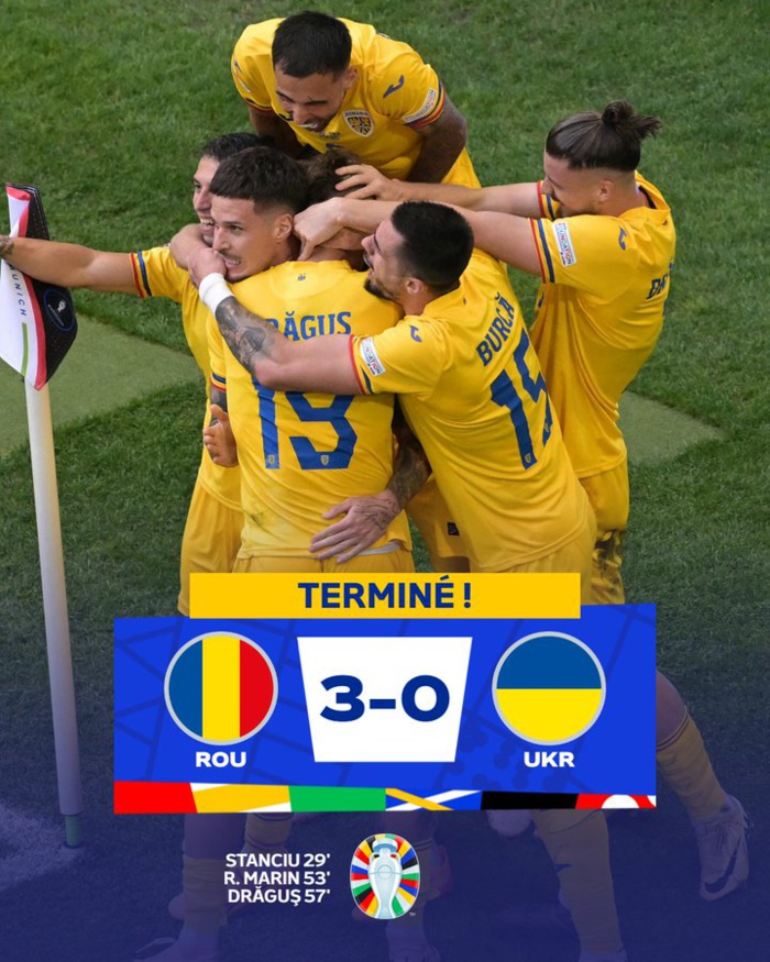 Euro 2024/Groupe E : La Roumanie efficace face à l’Ukraine