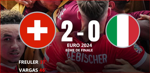 Euro Allemagne 24 : L’Italie éliminée, la Suisse qualifiée…logiquement !