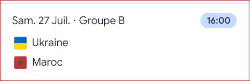 JO Paris 24. Foot .GB: L'Irak vainqueur de l'Ukraine (90+14 minutes) !