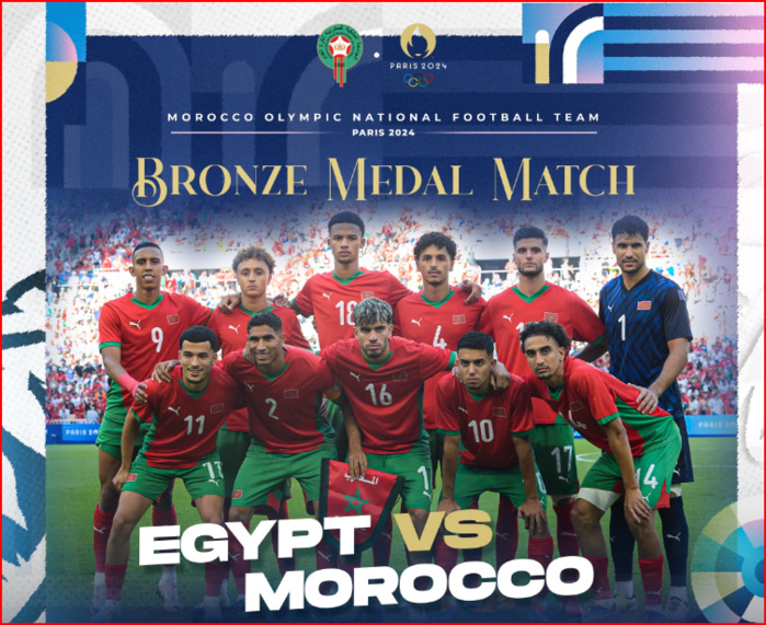 Foot olympique / Maroc-Egypte pour la médaille de bronze : Date ? Horaire ? Lieu ?