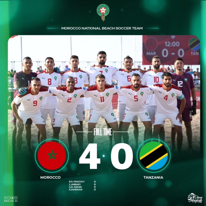 Casablanca Beach Soccer Cup 2024: Deuxième victoire d’affilée des Lions