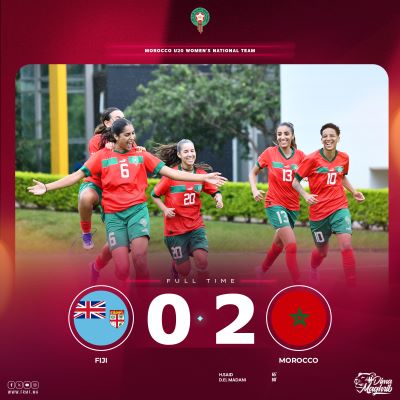 CDM Féminine U20 (préparation): Le Maroc vainqueur  des Iles Fidji