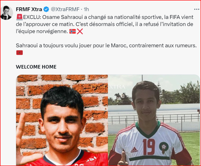 Footballeurs marocains du Monde: Osame Sahraoui change de nationalité sportive et choisit le Maroc