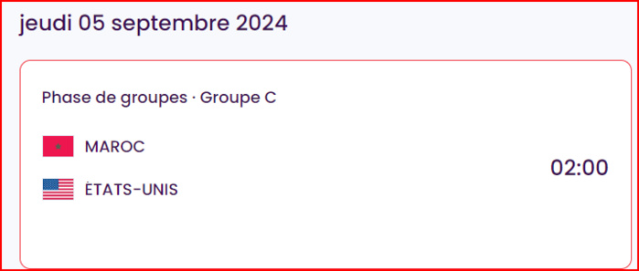 CDM Féminine U20 .J2  / Cette nuit, Maroc- Etats Unis  : Horaire ? Chaîne?