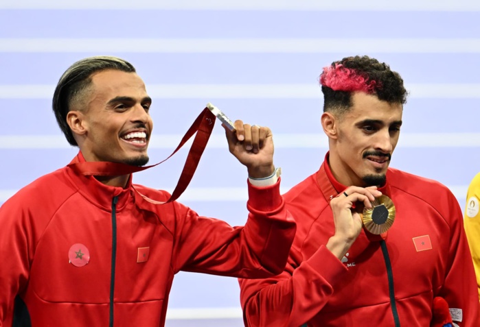 Joie, fierté et bonheur partagés par le duo El Haddaoui et Sadni... sur les plus hautes marches du podium !