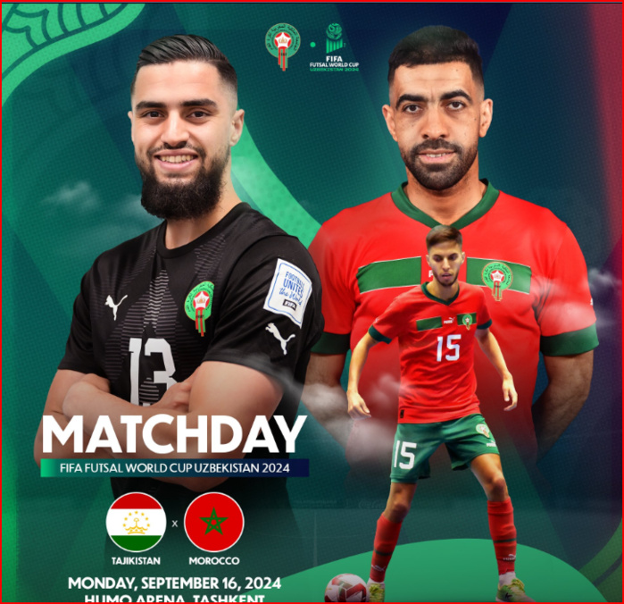 CDM Futsal 24 / Aujourd’hui , Tadjikistan – Maroc: A quelle heure ? Surquelles chaînes  ?