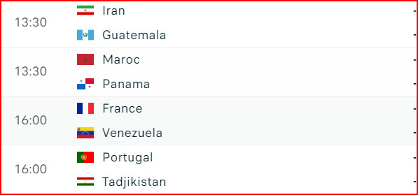 CDM Futsal 24: Programme d'aujourd'hui