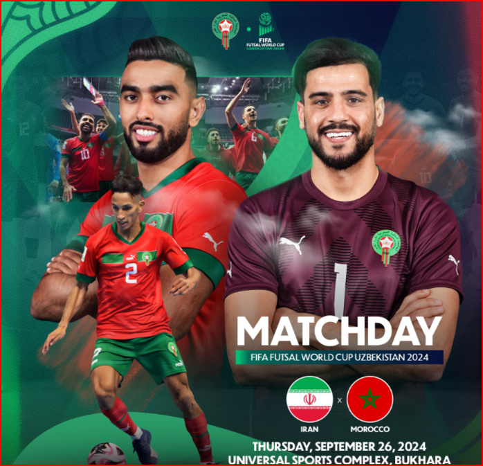 CDM Futsal 24 / Aujourd’hui, Maroc – Iran pour affronter le Brésil: Horaire ? Chaînes ?