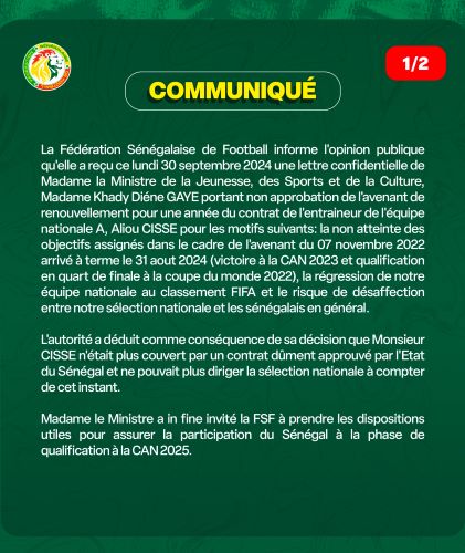 Lions de la Téranga : Aliou Cissé débarqué d’urgence du navire !