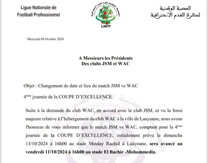 Coupe d’Excellence. J4: JSM-WAC au Stade El Bachir… à huis clos cet après-midi !