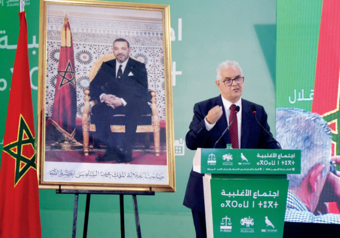 Nizar Baraka lors de la réunion des partis de la coalition gouvernementale au siège du Parti de l’Istiqlal. Ph. NIDAL