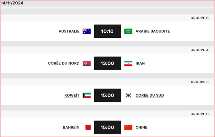 Qualifs. Asie. CDM 26: Australie-Arabie Saoudite et Irak-Jordanie les affiches de jeudi !