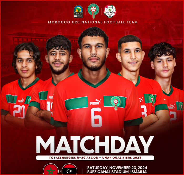 UNAF U20 / Maroc-Libye ce samedi : Horaire? Chaînes?