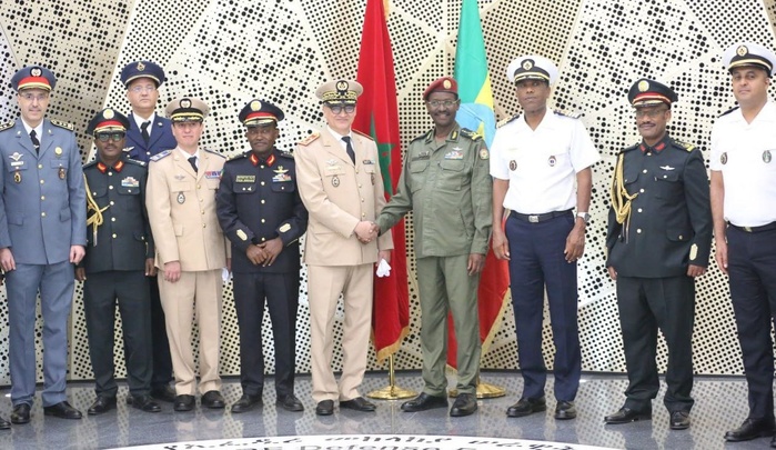 Une importante délégation militaire marocaine en visite en Ethiopie.