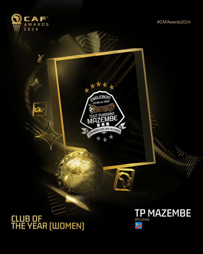 CAF Awards 24: Al-Ahly et TP Mazembé, meilleurs clubs africains