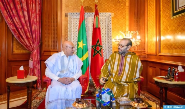 SM Roi Mohammed VI reçoit le Président Mohamed Ould Cheikh El Ghazouani au Palais Royal de Casablanca