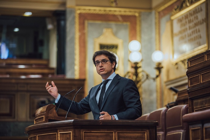 Le secrétaire général du groupe parlementaire Vox au Congrès des députés, José María Figaredo.