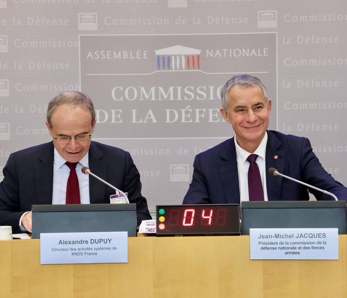 Alexandre Dupuy, Directeur de Business Unit Systèmes de KNDS ( à gauche lors d'une audition à l'Assemblée nationale)