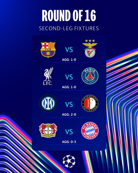 LDC/8es de finale retour: Liverpool - PSG et Barça - Benfica, les affiches de ce mardi 