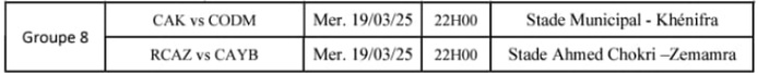 Coupe d'Excellence / J6 : Programme de ce mercredi 