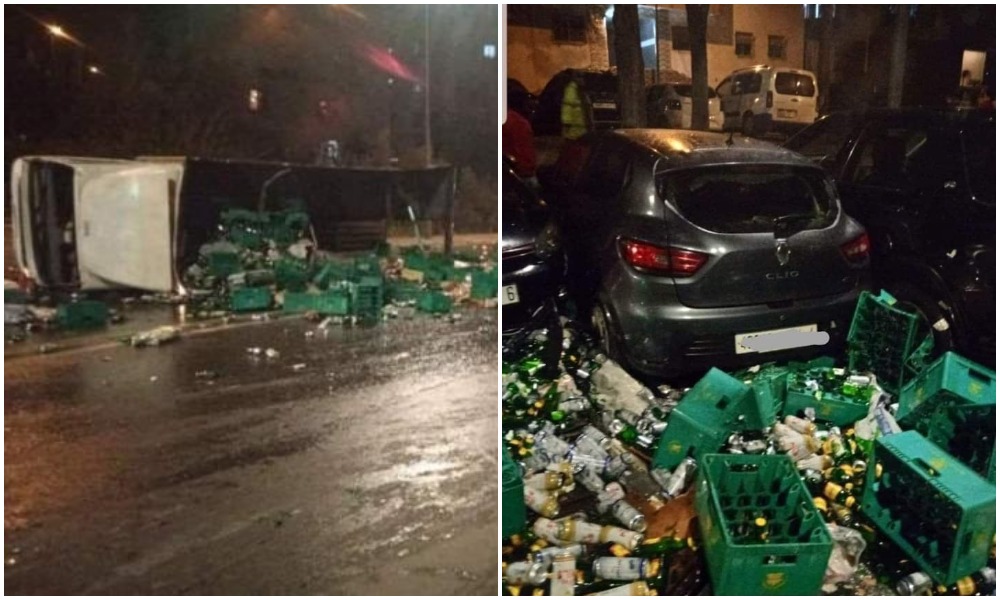 Camion d’alcool renversé à Rabat : le chauffeur interpellé par la DGSN