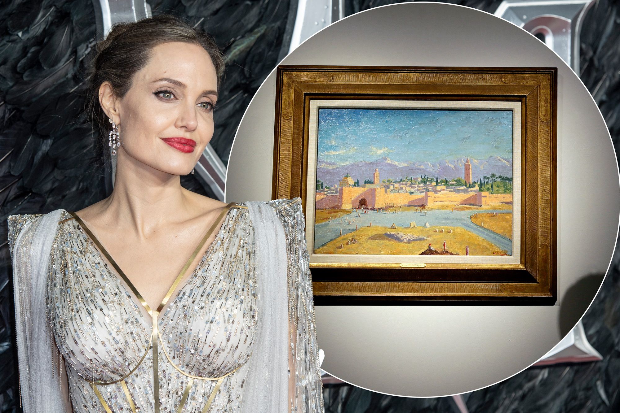 Angelina Jolie vend un tableau de Winston Churchill illustrant Marrakech