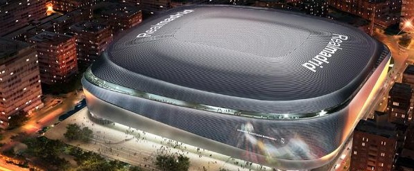 Inauguration en octobre 2022 : Coût global de la réforme du stade Bernabeu 800 millions euros