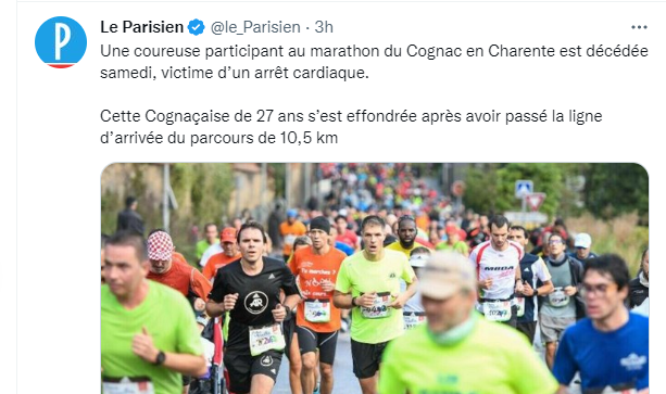 Faits divers: Décès d’une marathonienne victime d’un infarctus