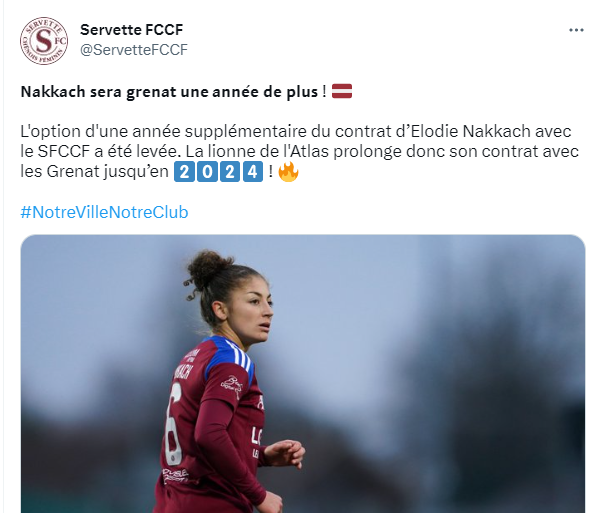 Foot féminin : Elodie Nakkach prolonge son contrat