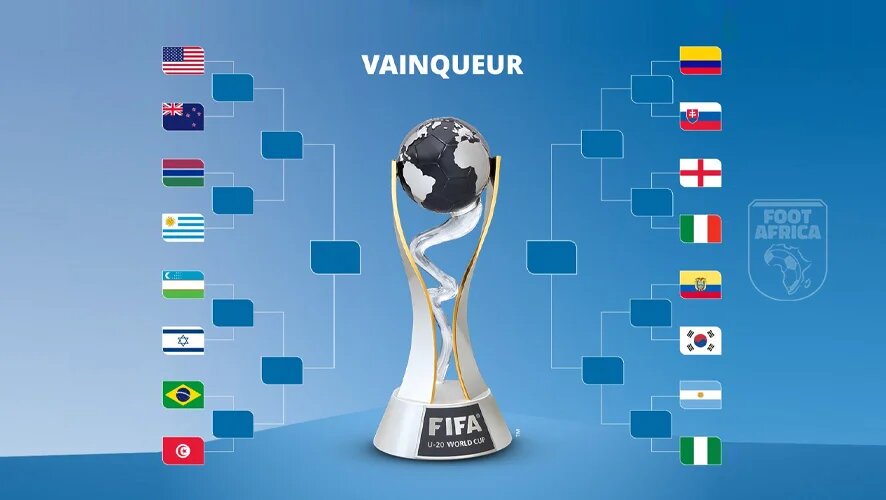 Mondial U20 : Tunisie/Brésil et Argentine/Nigeria en huitièmes de finale