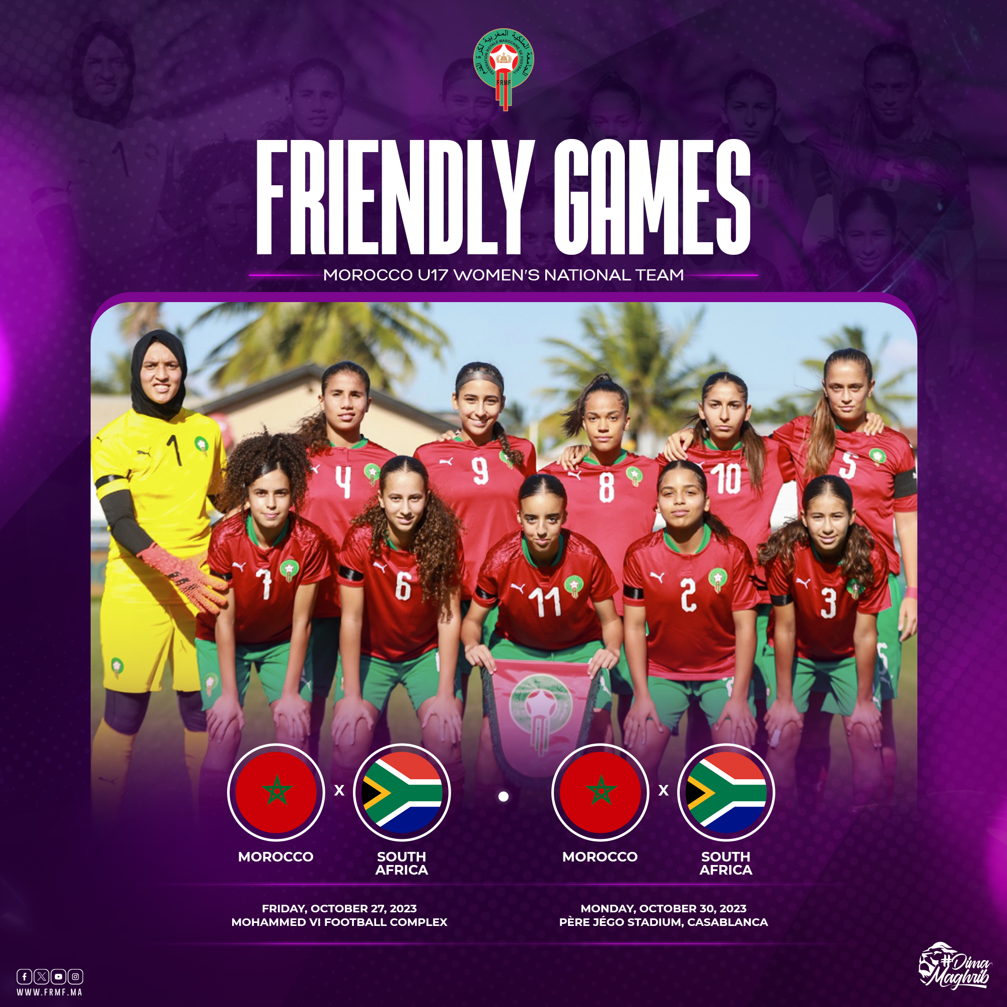 Foot féminin U17/Amical:  Maroc - Afrique du Sud