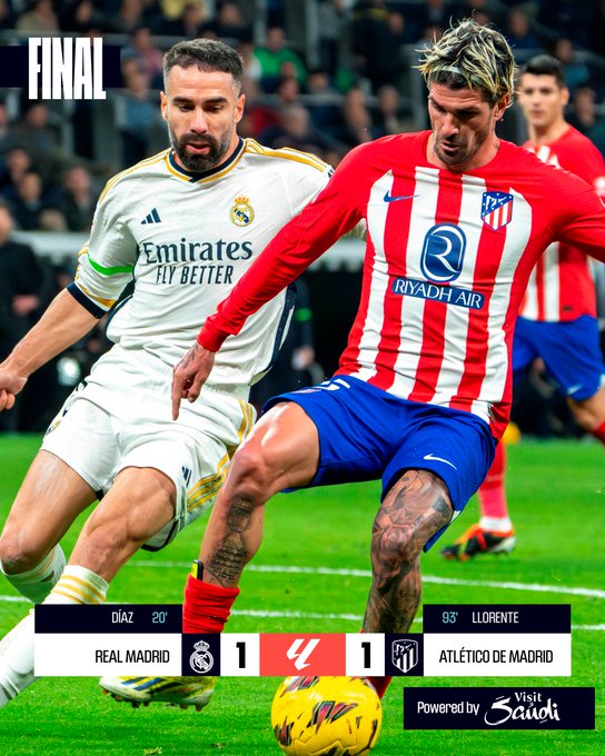Liga:   Le Real et l'Atlético dos à dos