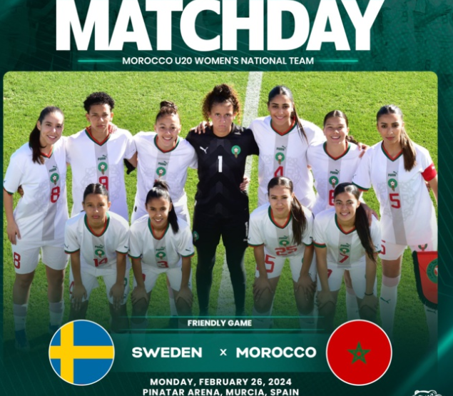 Foot féminin U20 / Tournoi international de Murcie: Maroc-Suède ce lundi
